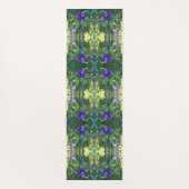 ワイルドパープルモーニンググローリーフラワーズ抽象芸術 ヨガマット (裏面)