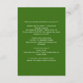 ワイルドパーム結婚のスケジュールカード エンクロージャーカード (裏面)