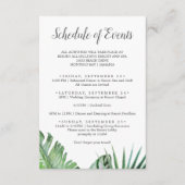 ワイルドパーム結婚の週末のイベント日程 エンクロージャーカード (正面)