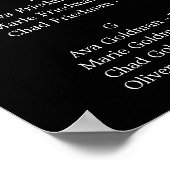 ワイルドパーム |アルファベットの黒い座席表 ポスター (角)