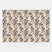 ワイルドヒョウ動物フローラジャングル誕生日 ラッピングペーパーシート (正面)