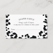 ワイルドヒョウ印刷おむつラッフルインサートカード 名刺 (正面)