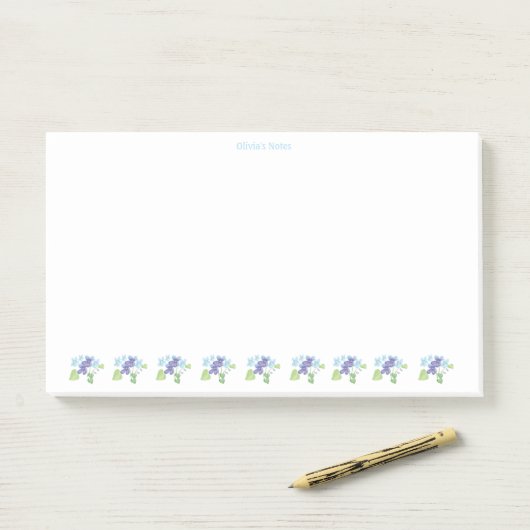 ワイルドビオレットは青と紫パーソナライズされた ポストイット (デスク)