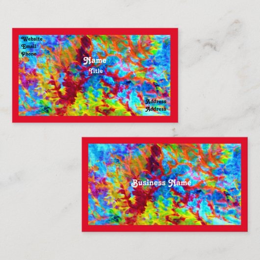 ワイルドビカラフルジネスカード 名刺 (正面/裏面)