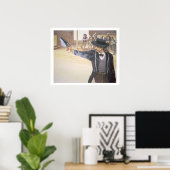 「ワイルドビル」ヒックー(1837-76)は彼のマークを示す ポスター (ホームオフィス)