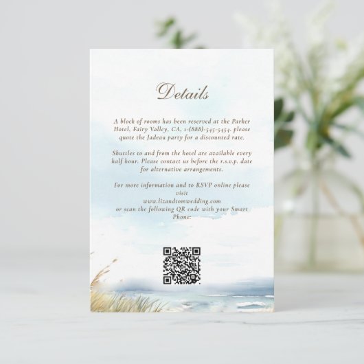 ワイルドビーチ海結婚の詳細エンクロージャカード エンクロージャーカード (スタンド正面)