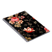 ワイルドピンクのバラのスパイラルノート ノートブック (右側)