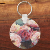 ワイルドピンクのバラ キーホルダー (正面)