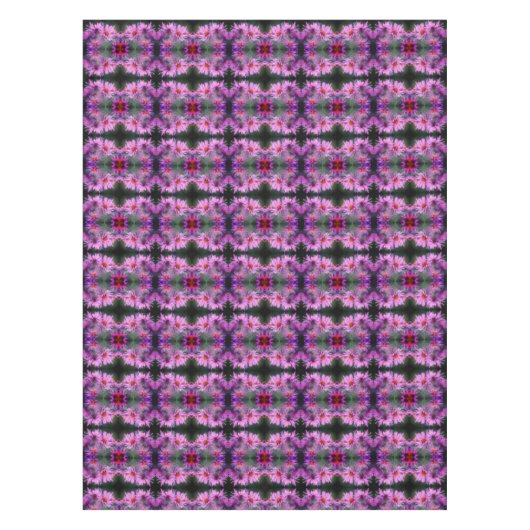 ワイルドピンクアスターズフラワーアート抽象芸術 テーブルクロス (正面)