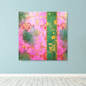 ワイルドピンクグランジダマスク – キャンバスプリント (インサイチュ (ウッドフロア))