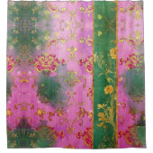 ワイルドピンクグランジダマスク – シャワーカーテン (正面)