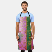 ワイルドピンクダマスクグランジ – エプロン (着用した状態)