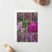 ワイルドピンクピーコラージュ ノートカード (正面/裏面インサイチュ)