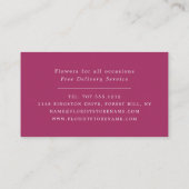 ワイルドピンクフローラ、フローリィ 名刺 (裏面)