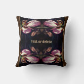 ワイルドピンクレディスリッパオーキッドペアパーソナライズされた クッション (裏面)