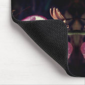 ワイルドピンクレディスリッパオーキッドペアパーソナライズされた マウスパッド (コーナー)