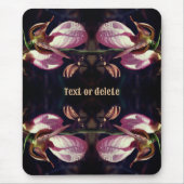 ワイルドピンクレディスリッパオーキッドペアパーソナライズされた マウスパッド (正面)