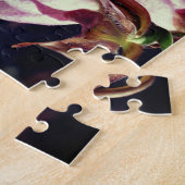 ワイルドピンクレディスリッパーオーキッドフレームあなたの写真を追加 ジグソーパズル (側面)