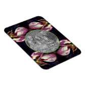 ワイルドピンクレディスリッパーオーキッドフレームあなたの写真を追加 マグネット (右側)