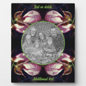 ワイルドピンクレディスリッパーオーキッド自分の写真を追加 フォトプラーク (正面)