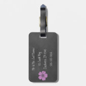 ワイルドピンクローズシャルボード ラゲッジタグ (裏面縦)