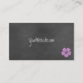 ワイルドピンクローズチョークボードビジネスカード 名刺 (裏面)