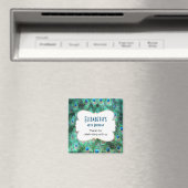 ワイルドピーコックフェザーパーソナライズされた誕生日の恩恵 マグネット (インサイチュ (食洗機))