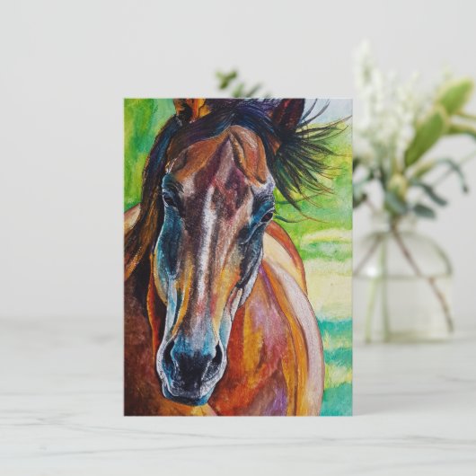 ワイルドファイアホースのグリーティングカード (スタンド正面)