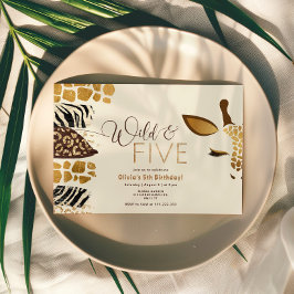 ワイルドファイブサファリ5thジェンダーニュートラル誕生日 招待状