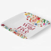 ワイルドファイブワイルドフラワー5th誕生日パーティー ペーパープレート (傾斜あり)