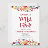 ワイルドファイブワイルドフラワー5th誕生日パーティー 招待状 (正面)