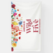 ワイルドファイブワイルドフラワー5th誕生日パーティー 横断幕 (縦)