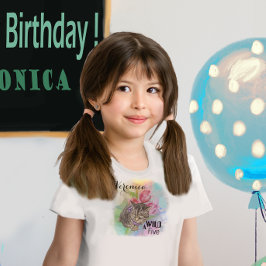 ワイルドファイブ - ネコの女の子の誕生日Tシャツ ベビーTシャツ