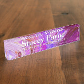 ワイルドファスシアアクリルフローアート机用ネームプレート デスクネームプレート (側面)