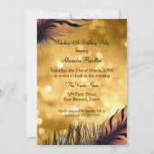 ワイルドファブラス5誕生日タイガーウーマン金ゴールド 招待状 (裏面)