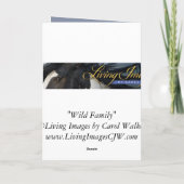 ワイルドファミリーワイルドホースグリーティングカード カード (裏面)