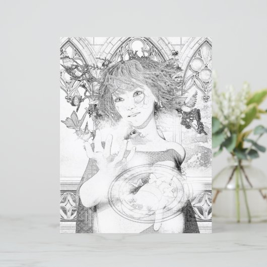 ワイルドフェアリーウィッチカラーリングページ紙 (スタンド正面)