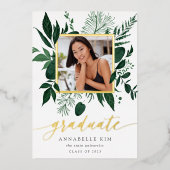 ワイルドフォイル写真卒業発表 箔招待状 (正面)