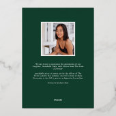 ワイルドフォイル写真卒業発表 箔招待状 (裏面)