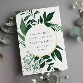 ワイルドフォイル日付カードを保存 箔招待状