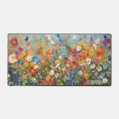 ワイルドフォカラフルーワーズ抽象芸術フローラ デスクマット (正面)