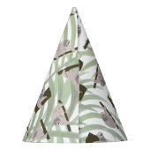 ワイルドフォレストのかわいいナマケモノ柄誕生日 パーティーハット (裏面)