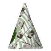 ワイルドフォレストのかわいいナマケモノ柄誕生日 パーティーハット (右)