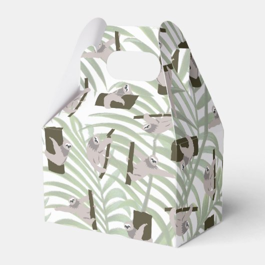 ワイルドフォレストのかわいいナマケモノ柄誕生日 フェイバーボックス (裏面サイド)