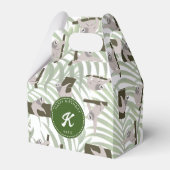 ワイルドフォレストのかわいいナマケモノ柄誕生日 フェイバーボックス (正面サイド)