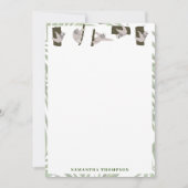 ワイルドフォレストのかわいいナマケモノ柄 サンキューカード (正面)