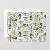 ワイルドフォレストのかわいいナマケモノ柄 シーズンポストカード (正面/裏面)