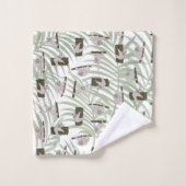 ワイルドフォレストのかわいいナマケモノ柄 バスタオルセット (ウォッシュタオル)