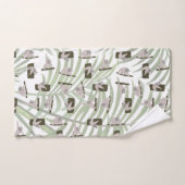 ワイルドフォレストのかわいいナマケモノ柄 バスタオルセット (ハンドタオル)