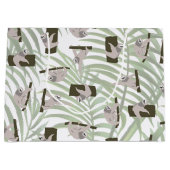 ワイルドフォレストのかわいいナマケモノ柄 ラージペーパーバッグ (正面)